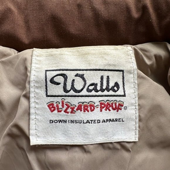 Walls Jacket Mens Medium Down Fill Blizzard Purf Full Zip Vtg Pockets Puffer - Picture 4 of 11